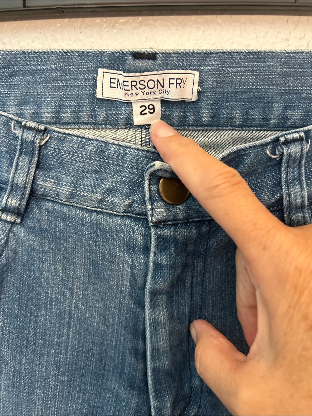 Emerson Fry Vintage-Style Light Blue Denim Jeans